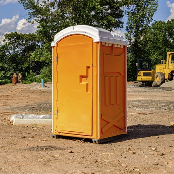 how often are the porta potties cleaned and serviced during a rental period in Vickery